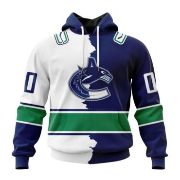 Vancouver Canucks | Personalize Home Mix Away Hoodie