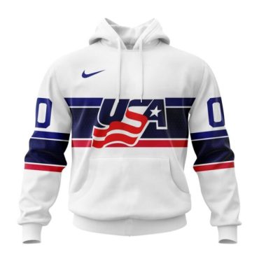 USA Hockey Home Personalized Hoodie Jerseys