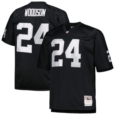 Men's Las Vegas Raiders Charles Woodson Mitchell & Ness Black Big & Tall 1998 Retired Player Replica Jersey