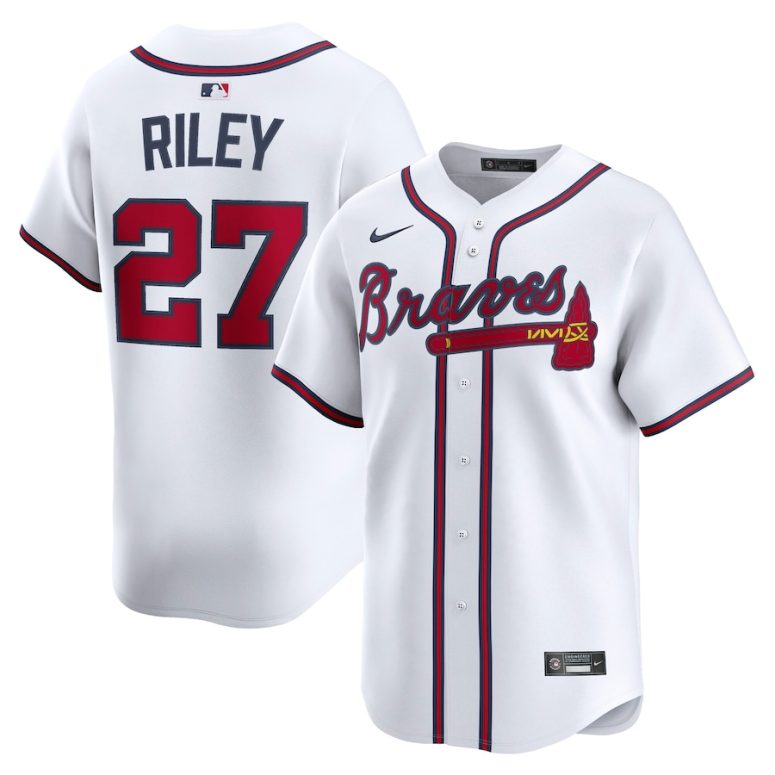 Men's Atlanta Braves Austin Riley Nike White Home Limited Player Jersey