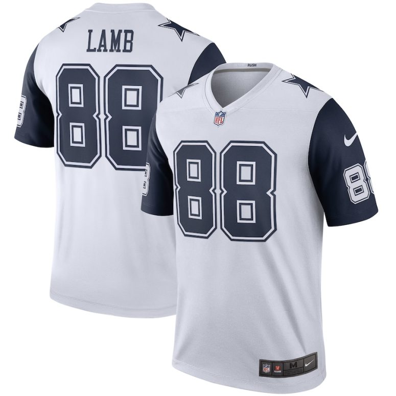 Men's Dallas Cowboys CeeDee Lamb Nike White Alternate Legend Player Performance Top