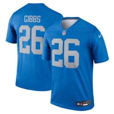 Men's Detroit Lions Jahmyr Gibbs Nike Blue Alternate Legend Player Performance Top