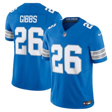 Men's Detroit Lions Jahmyr Gibbs Nike Blue Vapor F.U.S.E. Limited Jersey