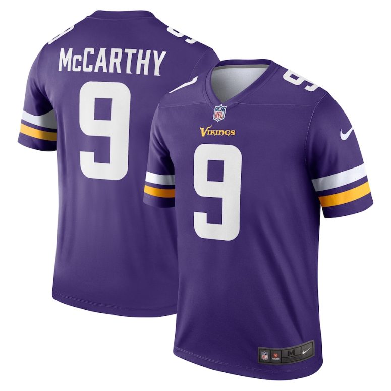 Men's Minnesota Vikings J.J. McCarthy Nike Purple Team Legend Player Performance Jersey