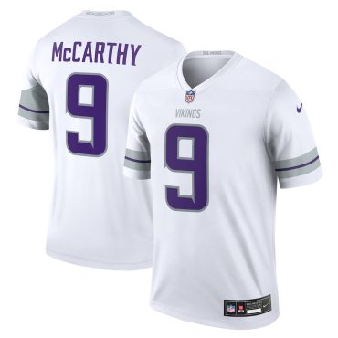 Men's Minnesota Vikings J.J. McCarthy Nike White Alternate Legend Player Performance Top
