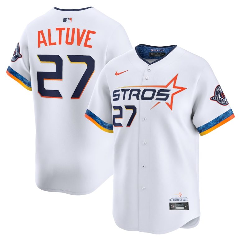 Men's Houston Astros Jose Altuve Nike White 2025 City Connect Limited Player Jersey