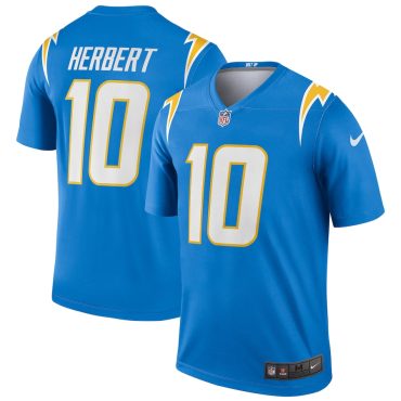 Men's Los Angeles Chargers Justin Herbert Nike Powder Blue Team Legend Player Performance Top