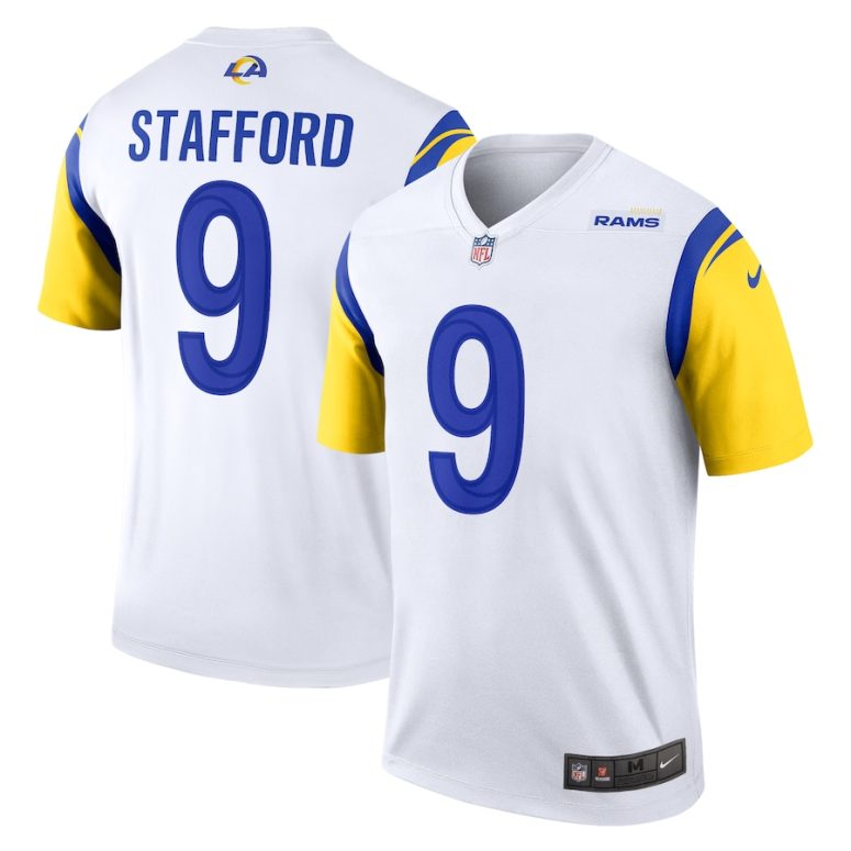 Men's Los Angeles Rams Matthew Stafford Nike White Alternate Legend Player Performance Top