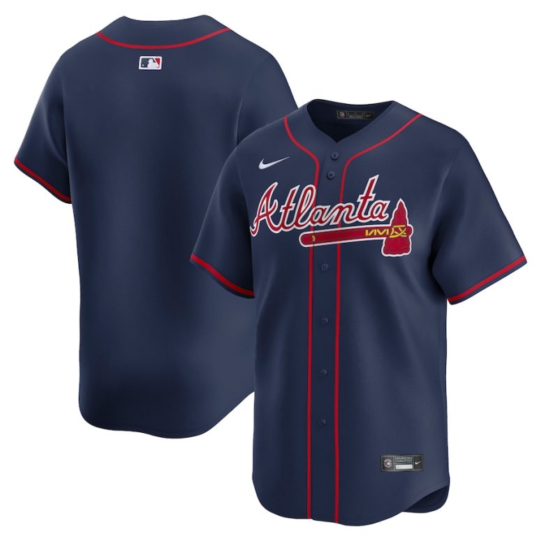 Men's Atlanta Braves Nike Navy Alternate Limited Jersey