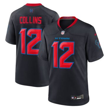Men's Houston Texans Nico Collins Nike  Navy 2nd Alternate Game Jersey