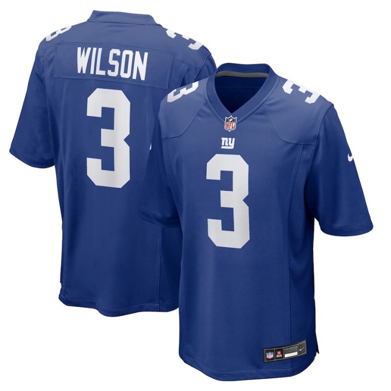 Men's New York Giants Russell Wilson Nike Royal Game Jersey