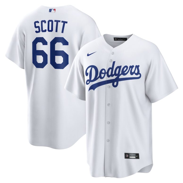 Men's Los Angeles Dodgers Tanner Scott Nike White Home Replica Jersey