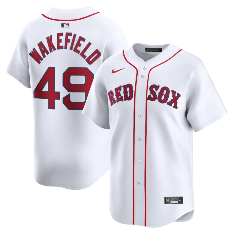 Men's Boston Red Sox Tim Wakefield Nike White Home Limited Player Jersey