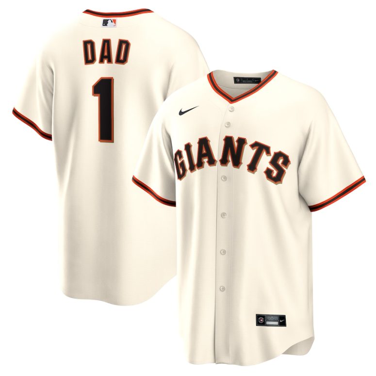 Men's San Francisco Giants  Nike White #1 Dad Home Replica Jersey