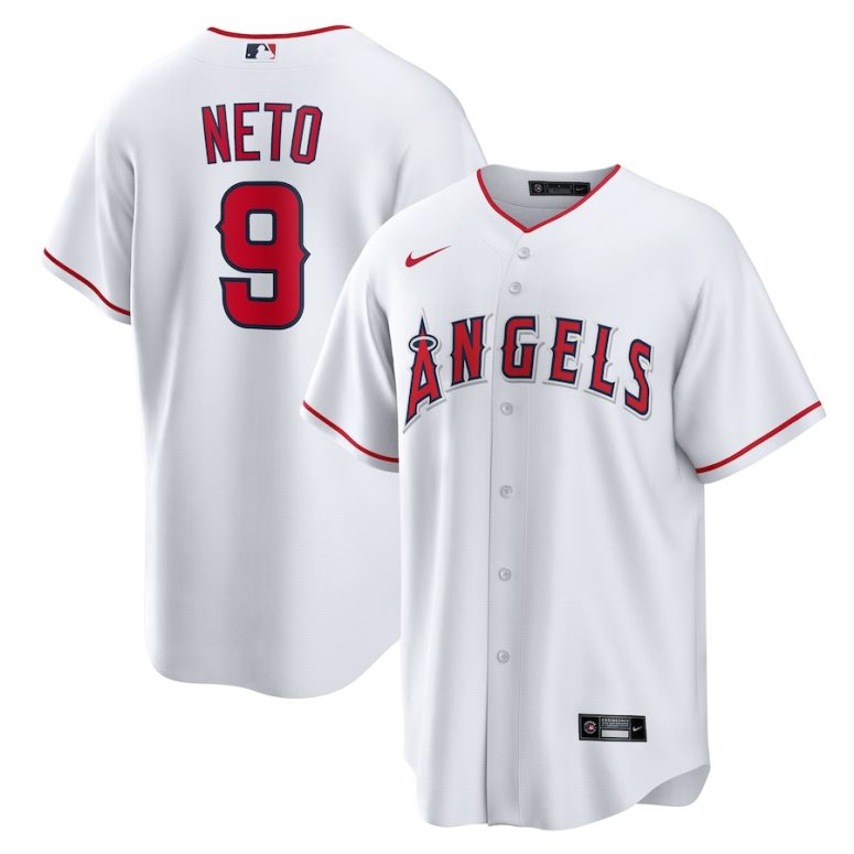 Men's Los Angeles Angels Zach Neto Nike White Home Replica Jersey