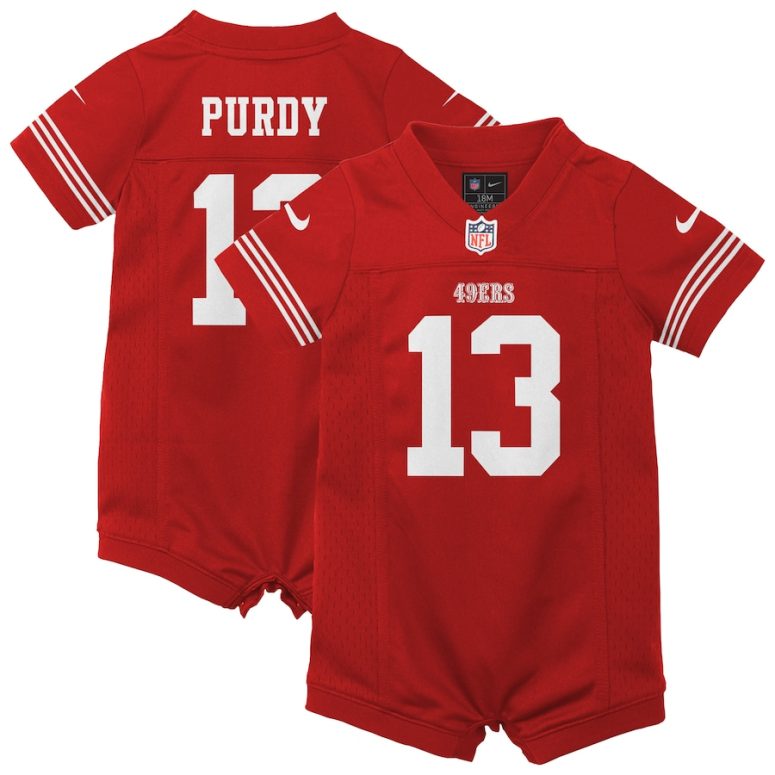 Newborn & Infant San Francisco 49ers Brock Purdy Nike Scarlet Game Romper Jersey