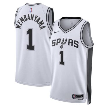 San Antonio Spurs Nike Association Edition Swingman Jersey - White - Victor Wembanyama - Unisex