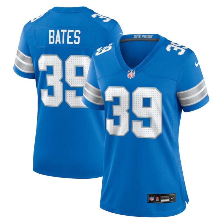 Women's Detroit Lions Jake Bates Nike  Blue Team Game Jersey