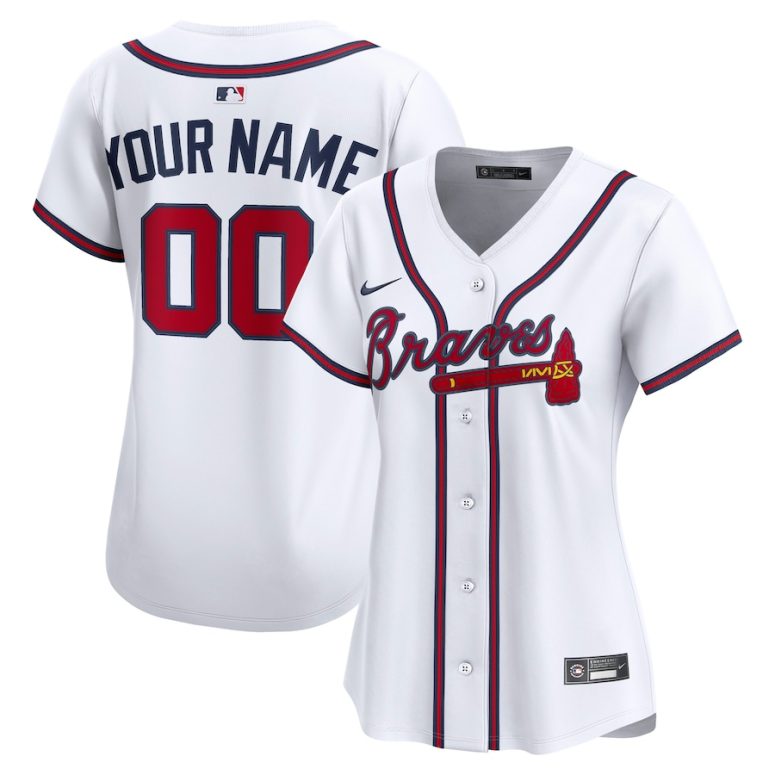 Women's Atlanta Braves Nike White Home Limited Custom Jersey