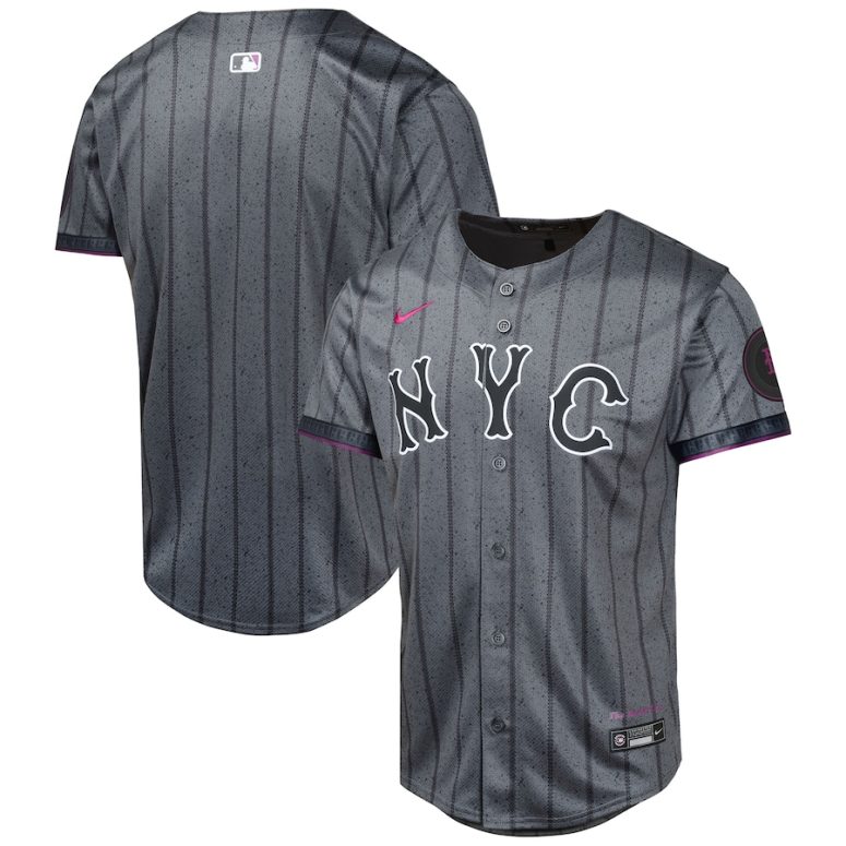 Youth New York Mets Nike Graphite 2024 City Connect Limited Jersey