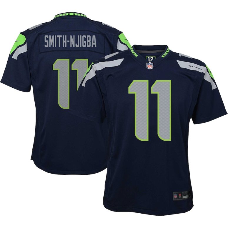Youth Seattle Seahawks Jaxon Smith-Njigba Nike Navy Game Jersey